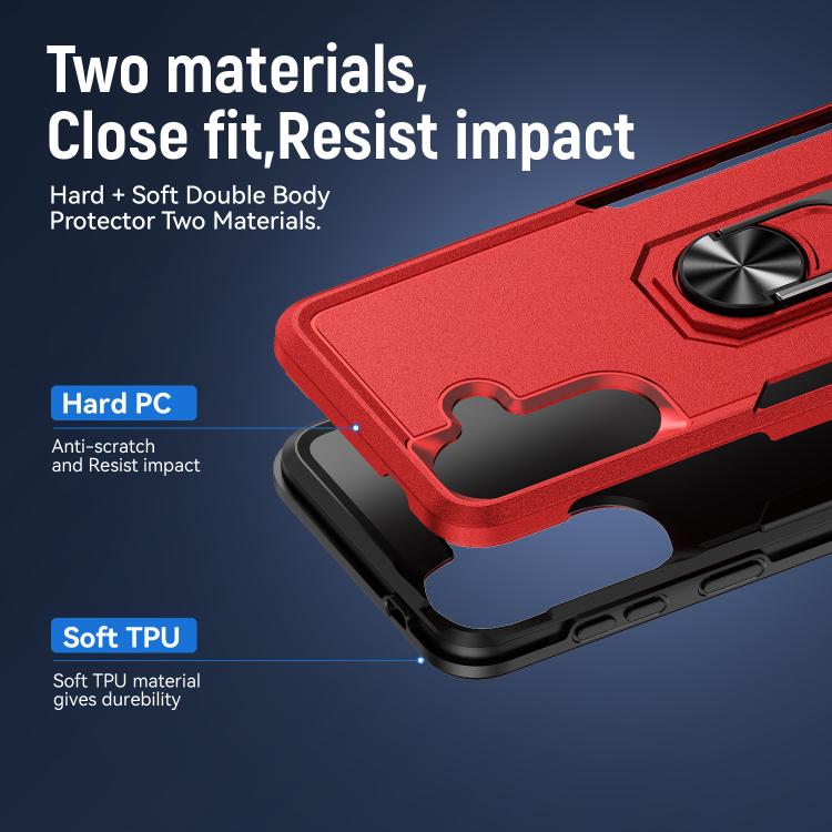 For Samsung Galaxy A57 5G Pioneer Armor Heavy Duty PC Hybrid TPU Phone Case with Holder