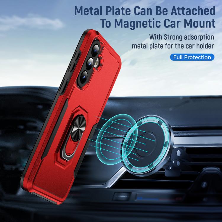 For Samsung Galaxy A57 5G Pioneer Armor Heavy Duty PC Hybrid TPU Phone Case with Holder