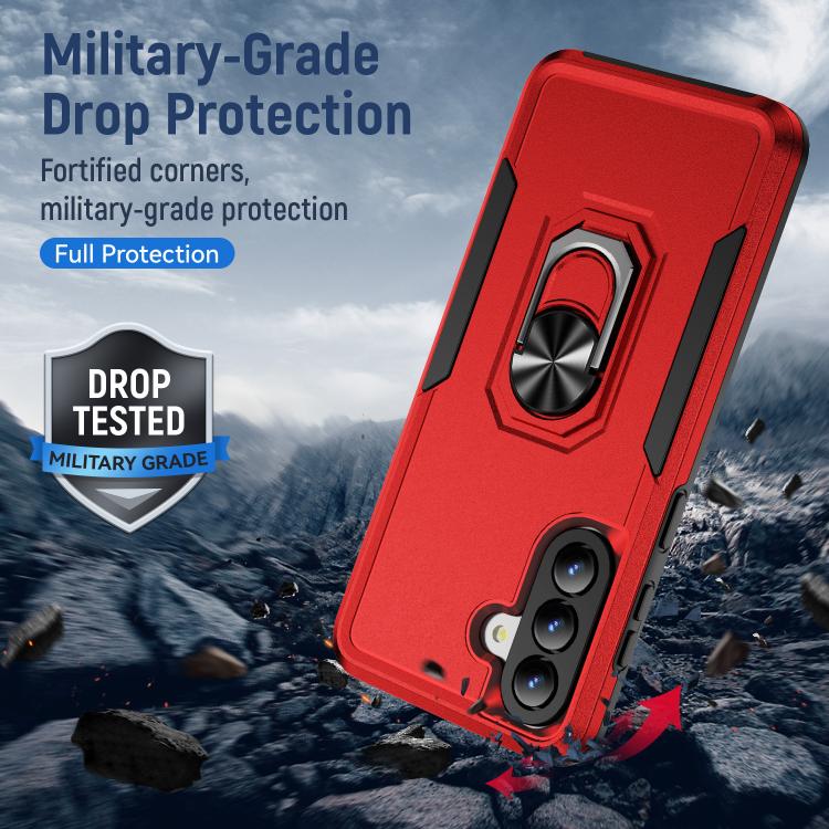 For Samsung Galaxy A57 5G Pioneer Armor Heavy Duty PC Hybrid TPU Phone Case with Holder