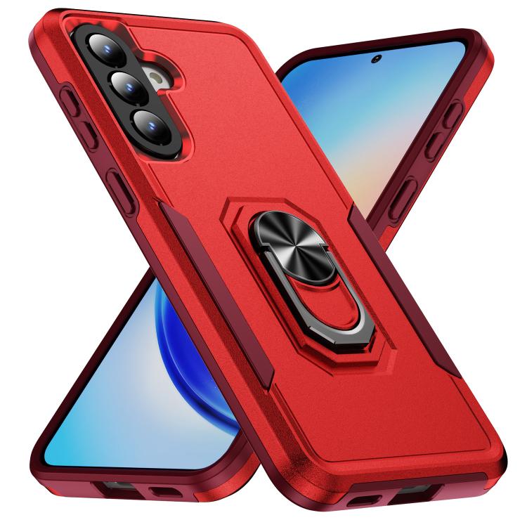For Samsung Galaxy A57 5G Pioneer Armor Heavy Duty PC Hybrid TPU Phone Case with Holder