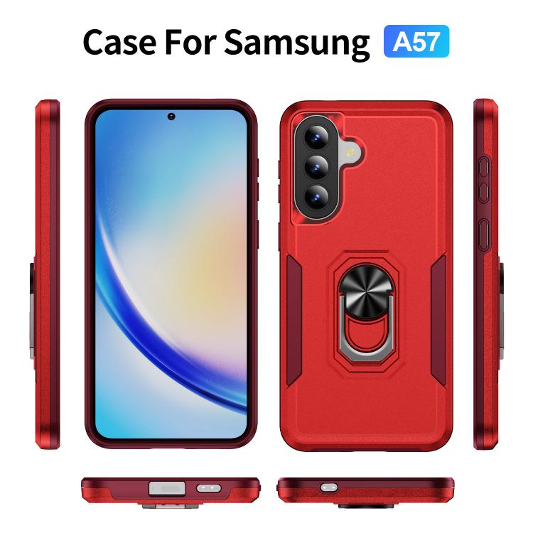 For Samsung Galaxy A57 5G Pioneer Armor Heavy Duty PC Hybrid TPU Phone Case with Holder