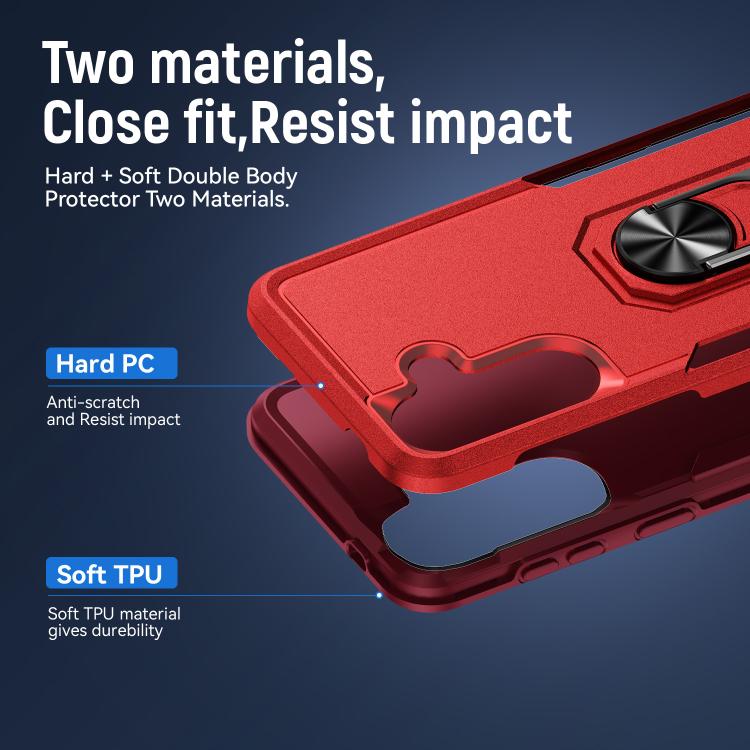 For Samsung Galaxy A57 5G Pioneer Armor Heavy Duty PC Hybrid TPU Phone Case with Holder