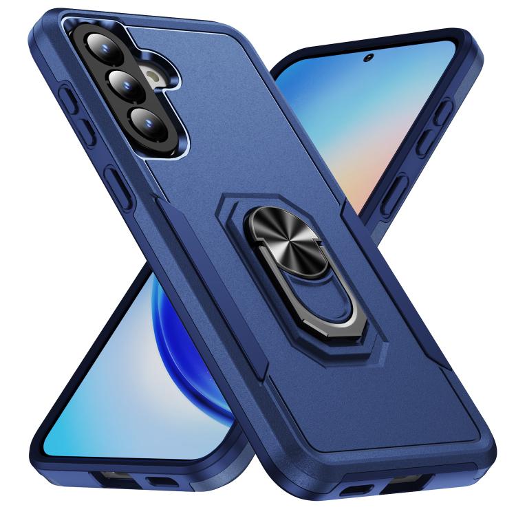 For Samsung Galaxy A57 5G Pioneer Armor Heavy Duty PC Hybrid TPU Phone Case with Holder