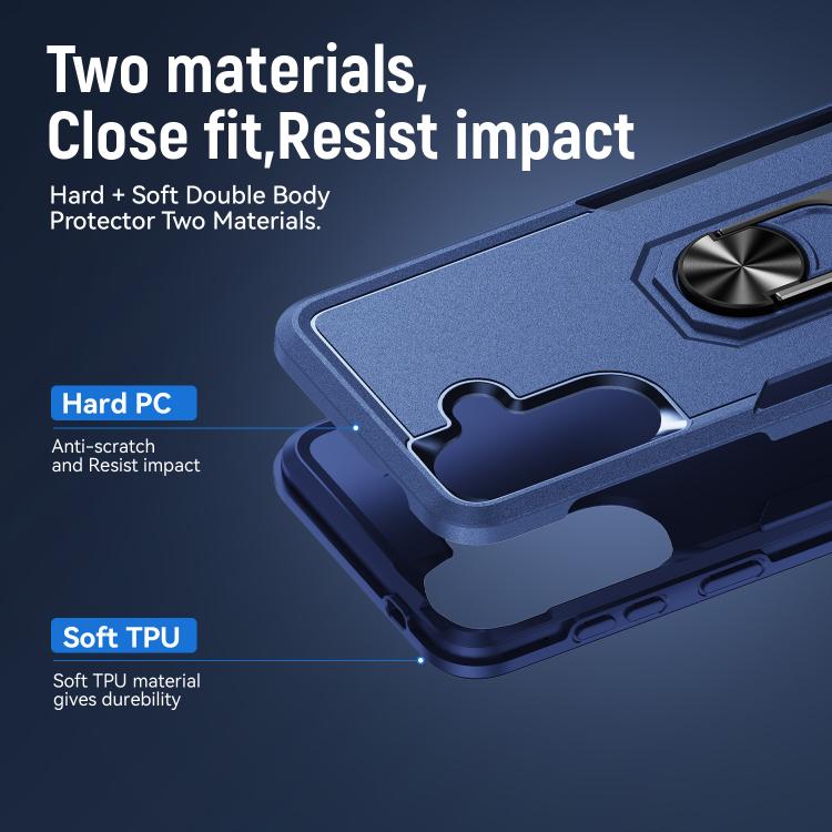 For Samsung Galaxy A57 5G Pioneer Armor Heavy Duty PC Hybrid TPU Phone Case with Holder