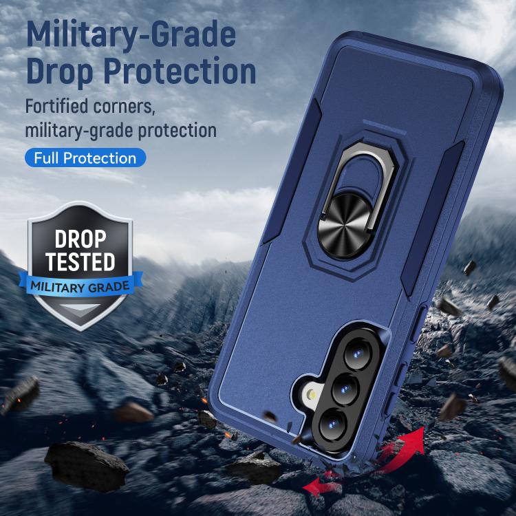 For Samsung Galaxy A57 5G Pioneer Armor Heavy Duty PC Hybrid TPU Phone Case with Holder