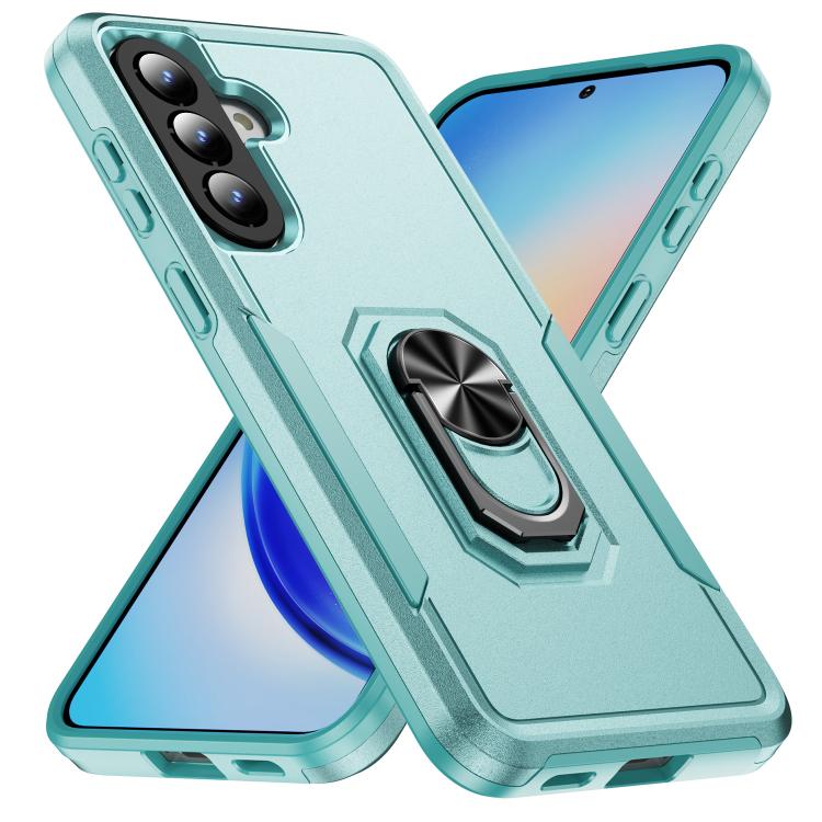 For Samsung Galaxy A57 5G Pioneer Armor Heavy Duty PC Hybrid TPU Phone Case with Holder