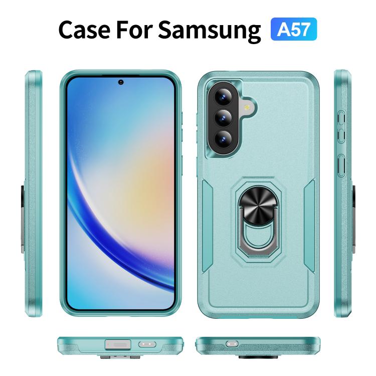 For Samsung Galaxy A57 5G Pioneer Armor Heavy Duty PC Hybrid TPU Phone Case with Holder