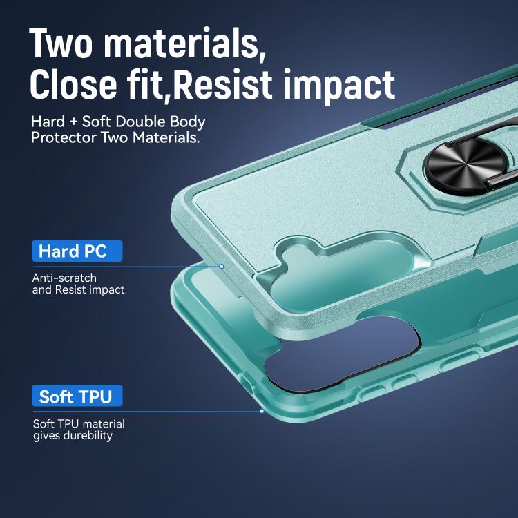 For Samsung Galaxy A57 5G Pioneer Armor Heavy Duty PC Hybrid TPU Phone Case with Holder