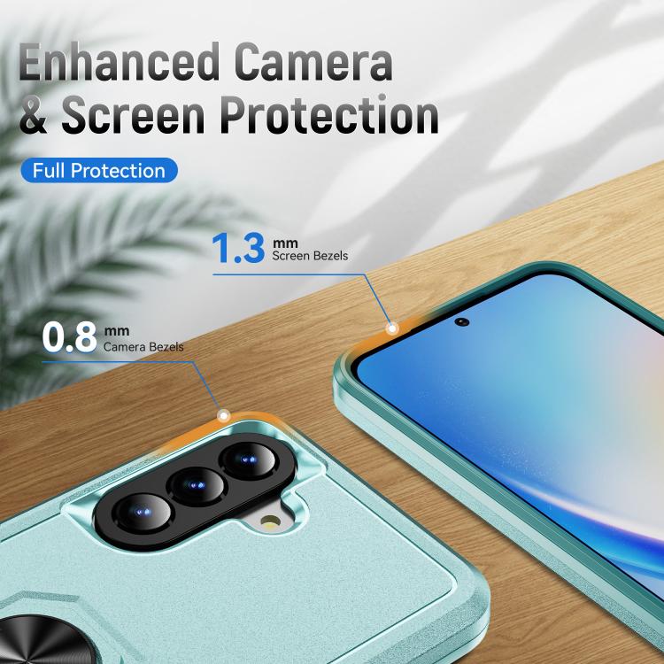 For Samsung Galaxy A57 5G Pioneer Armor Heavy Duty PC Hybrid TPU Phone Case with Holder