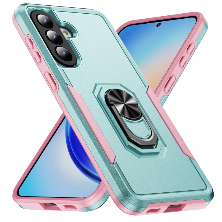 For Samsung Galaxy A57 5G Pioneer Armor Heavy Duty PC Hybrid TPU Phone Case with Holder