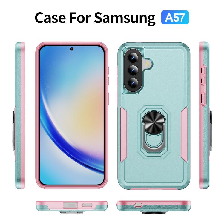 For Samsung Galaxy A57 5G Pioneer Armor Heavy Duty PC Hybrid TPU Phone Case with Holder