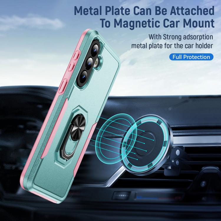 For Samsung Galaxy A57 5G Pioneer Armor Heavy Duty PC Hybrid TPU Phone Case with Holder