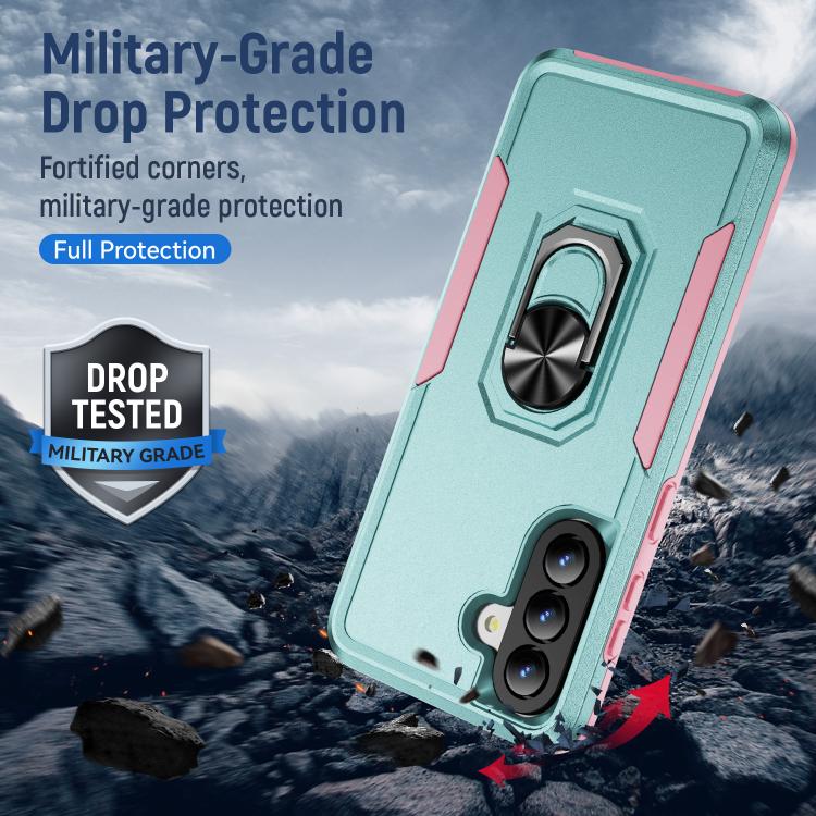 For Samsung Galaxy A57 5G Pioneer Armor Heavy Duty PC Hybrid TPU Phone Case with Holder