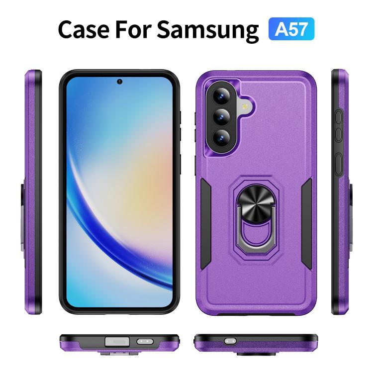 For Samsung Galaxy A57 5G Pioneer Armor Heavy Duty PC Hybrid TPU Phone Case with Holder