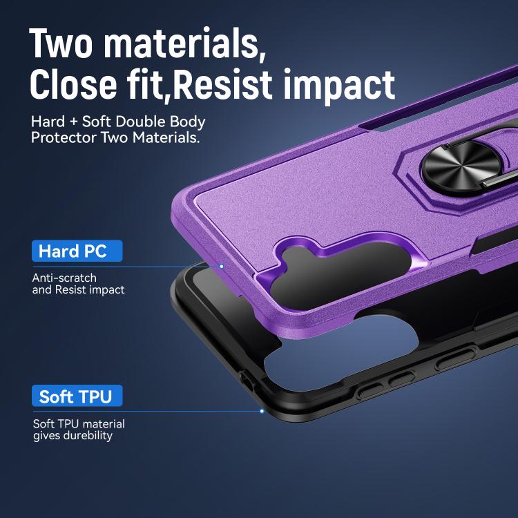 For Samsung Galaxy A57 5G Pioneer Armor Heavy Duty PC Hybrid TPU Phone Case with Holder