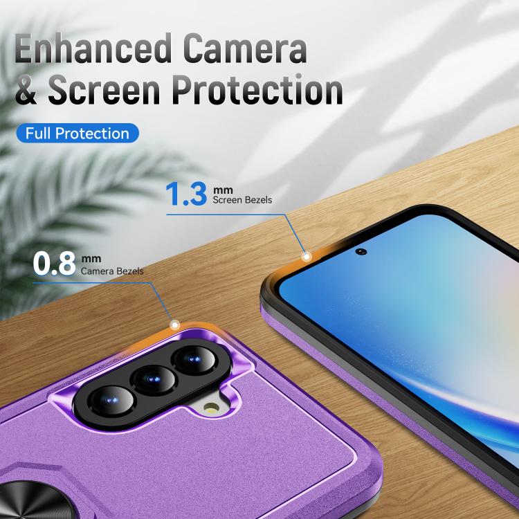 For Samsung Galaxy A57 5G Pioneer Armor Heavy Duty PC Hybrid TPU Phone Case with Holder