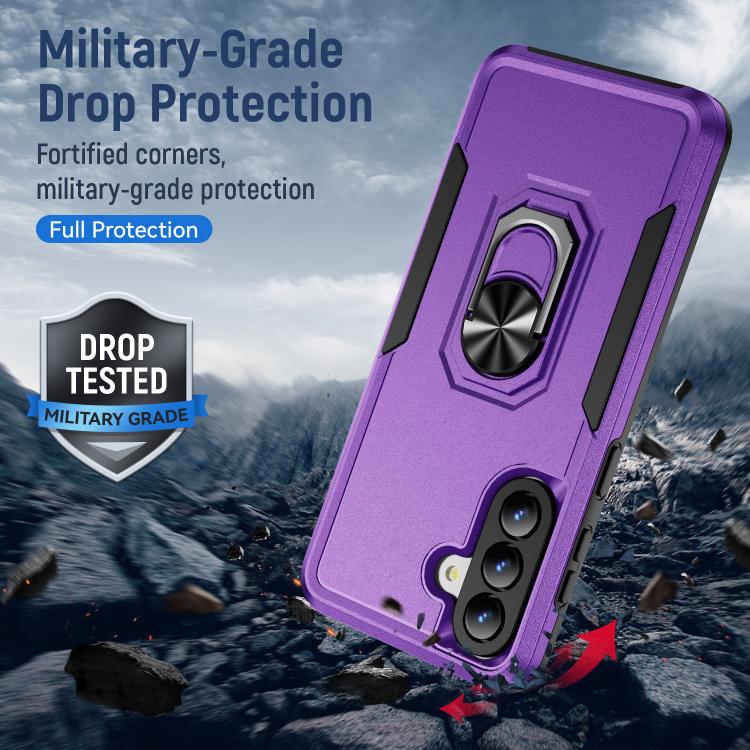 For Samsung Galaxy A57 5G Pioneer Armor Heavy Duty PC Hybrid TPU Phone Case with Holder