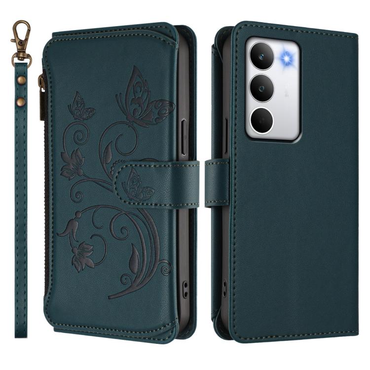 For Realme C71 4G Global Butterfly Love Flower Multi-card Zipper Wallet Leather Phone Case