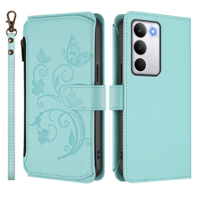 For Realme C71 4G Global Butterfly Love Flower Multi-card Zipper Wallet Leather Phone Case