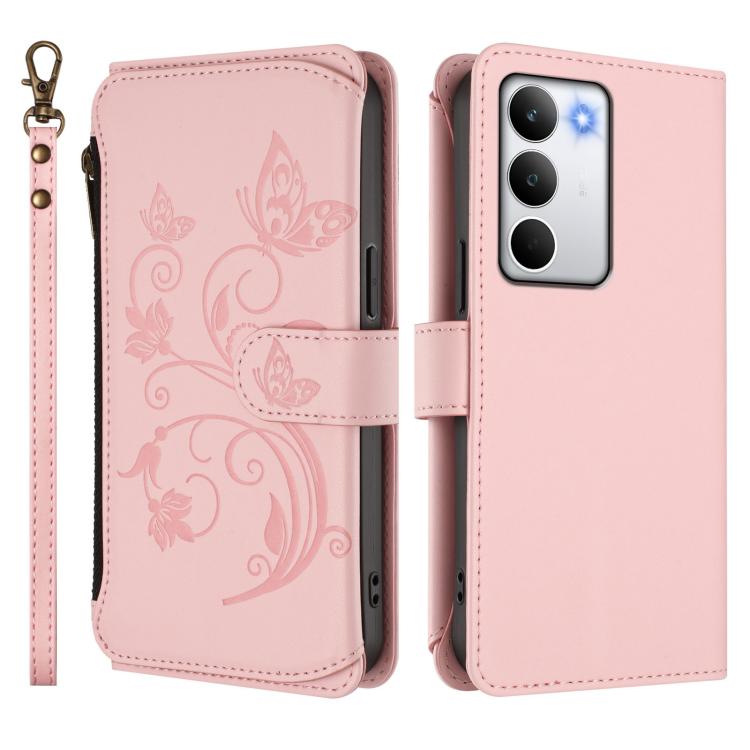 For Realme C71 4G Global Butterfly Love Flower Multi-card Zipper Wallet Leather Phone Case
