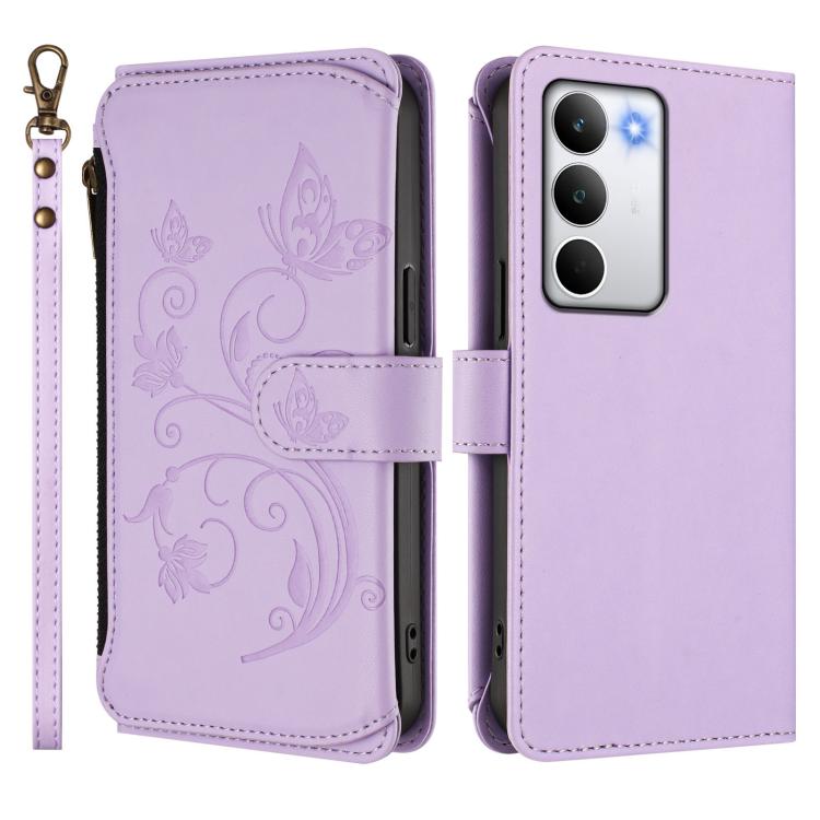 For Realme C71 4G Global Butterfly Love Flower Multi-card Zipper Wallet Leather Phone Case
