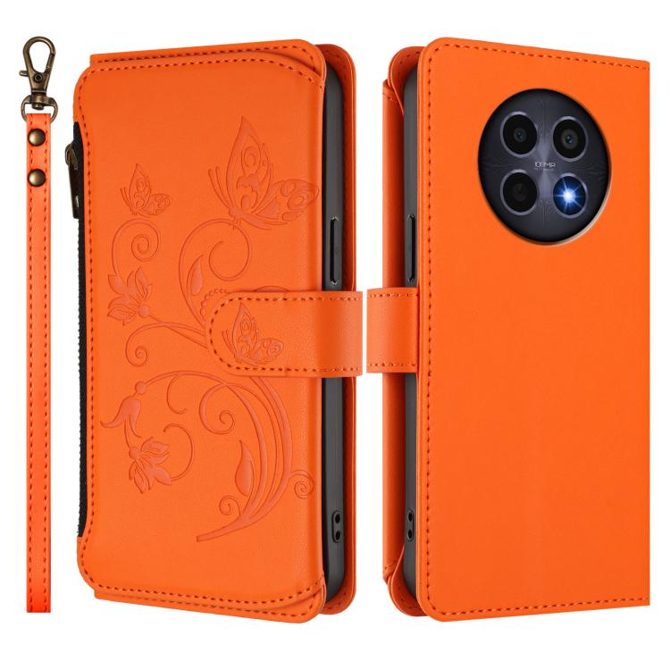 For Realme 13 / 12 / 12x / C65 5G Global Butterfly Love Flower Multi-card Zipper Wallet Leather Phone Case
