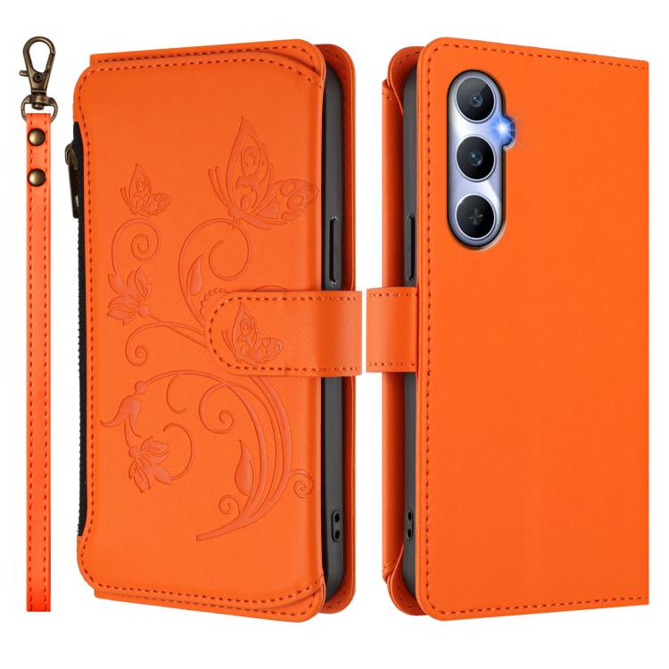 For Realme C65 4G Global Butterfly Love Flower Multi-card Zipper Wallet Leather Phone Case