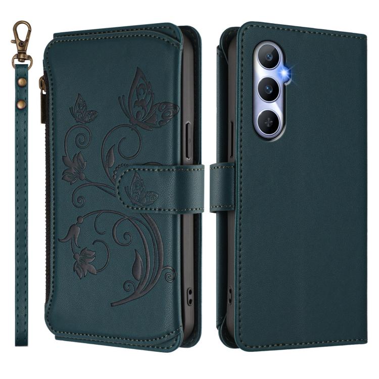For Realme C65 4G Global Butterfly Love Flower Multi-card Zipper Wallet Leather Phone Case
