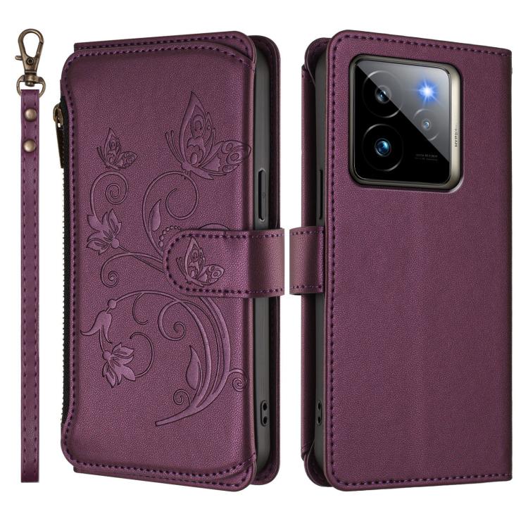 For Realme GT 7 Pro 5G / GT7 Pro Racing Butterfly Love Flower Multi-card Zipper Wallet Leather Phone Case