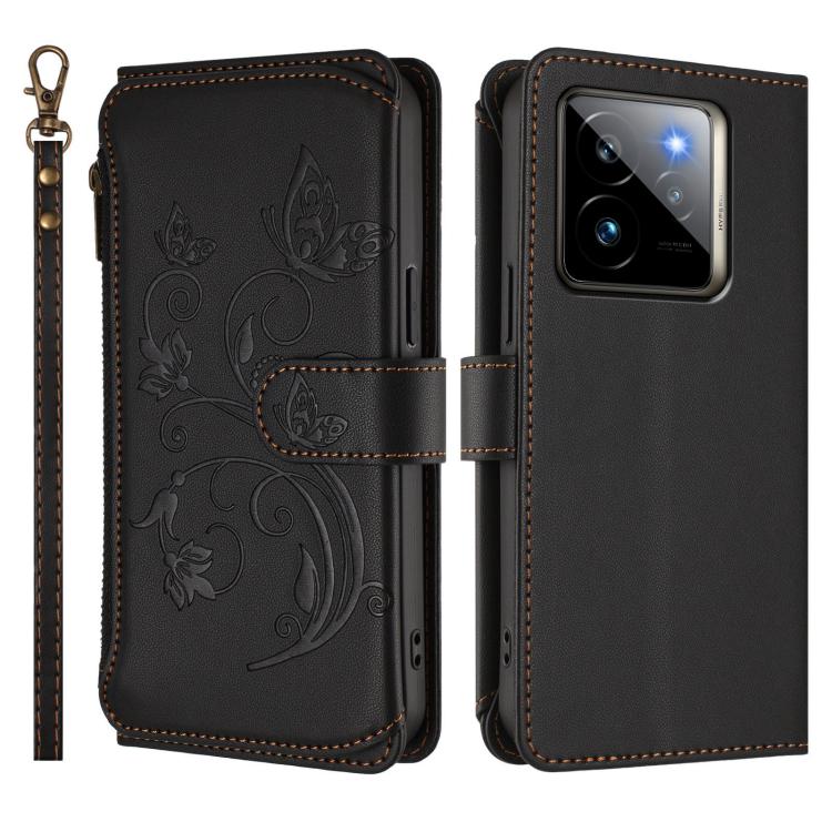 For Realme GT 7 Pro 5G / GT7 Pro Racing Butterfly Love Flower Multi-card Zipper Wallet Leather Phone Case