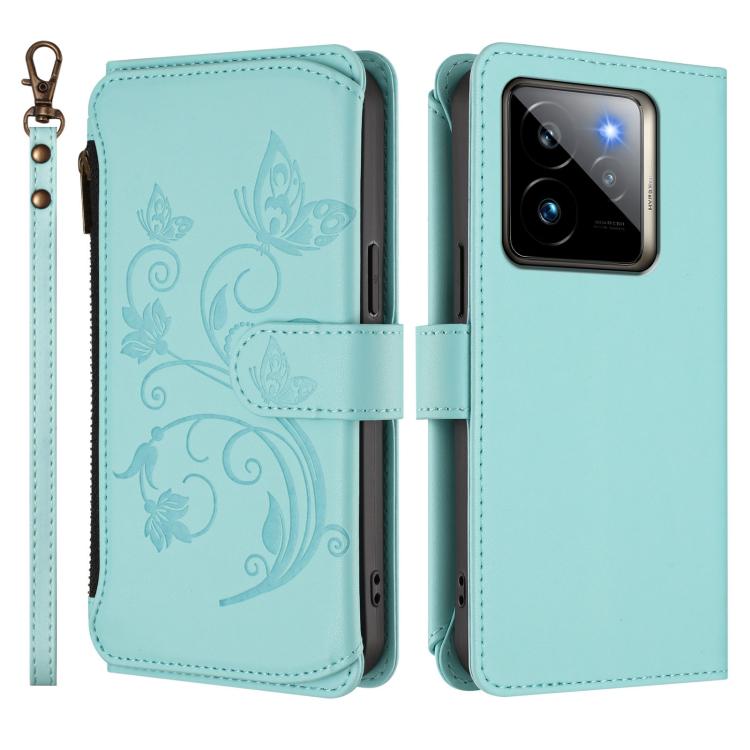 For Realme GT 7 Pro 5G / GT7 Pro Racing Butterfly Love Flower Multi-card Zipper Wallet Leather Phone Case