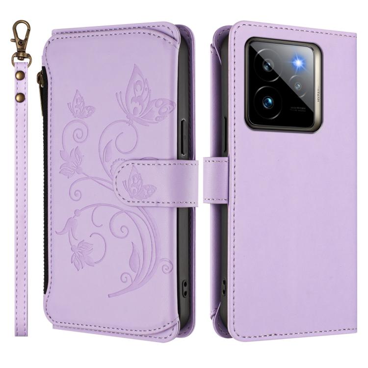 For Realme GT 7 Pro 5G / GT7 Pro Racing Butterfly Love Flower Multi-card Zipper Wallet Leather Phone Case