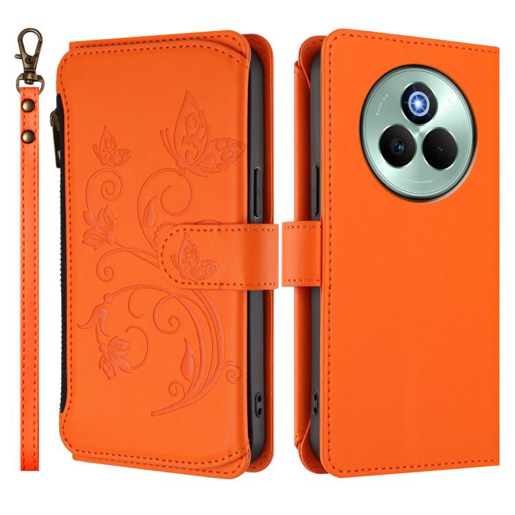 For Realme P3 Pro 5G Global Butterfly Love Flower Multi-card Zipper Wallet Leather Phone Case