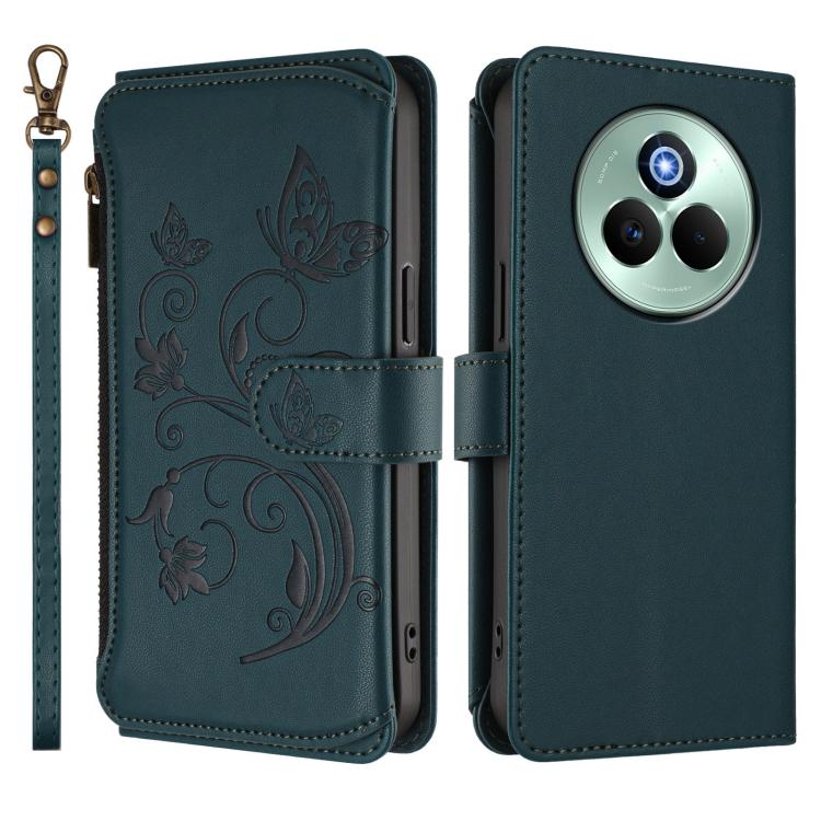 For Realme P3 Pro 5G Global Butterfly Love Flower Multi-card Zipper Wallet Leather Phone Case