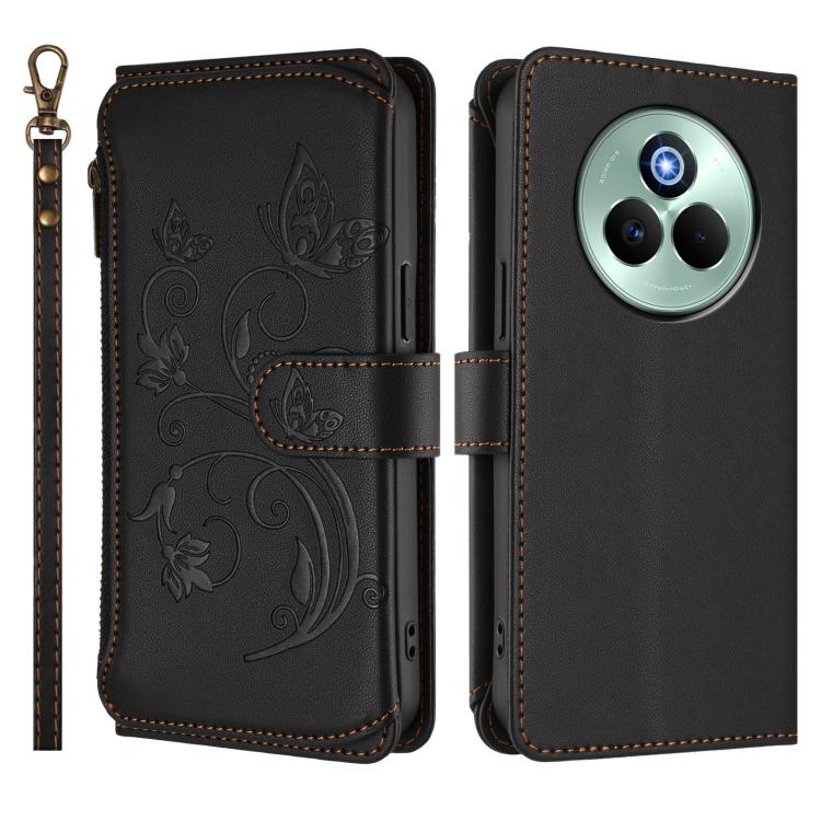 For Realme P3 Pro 5G Global Butterfly Love Flower Multi-card Zipper Wallet Leather Phone Case