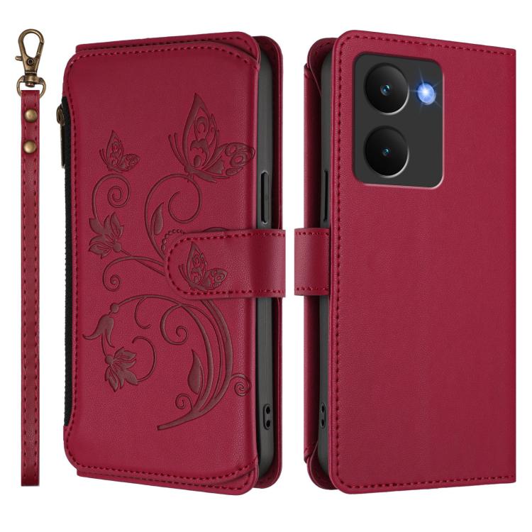 For Realme P3 Ultra 5G Global Butterfly Love Flower Multi-card Zipper Wallet Leather Phone Case