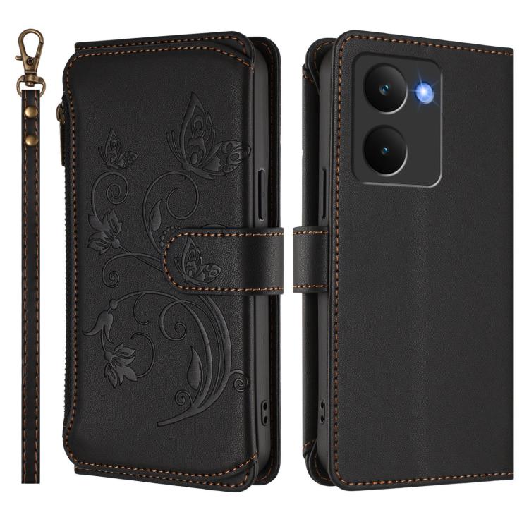 For Realme P3 Ultra 5G Global Butterfly Love Flower Multi-card Zipper Wallet Leather Phone Case