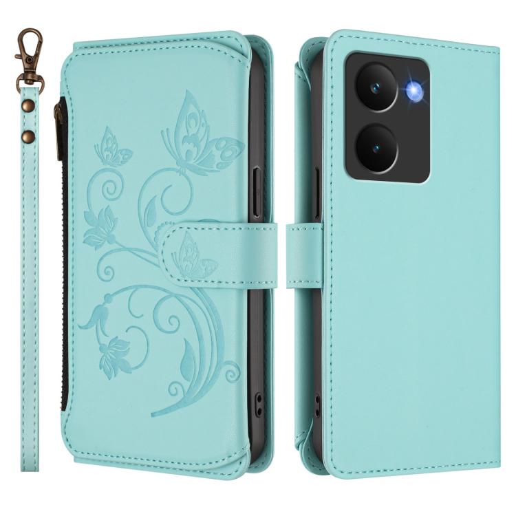 For Realme P3 Ultra 5G Global Butterfly Love Flower Multi-card Zipper Wallet Leather Phone Case