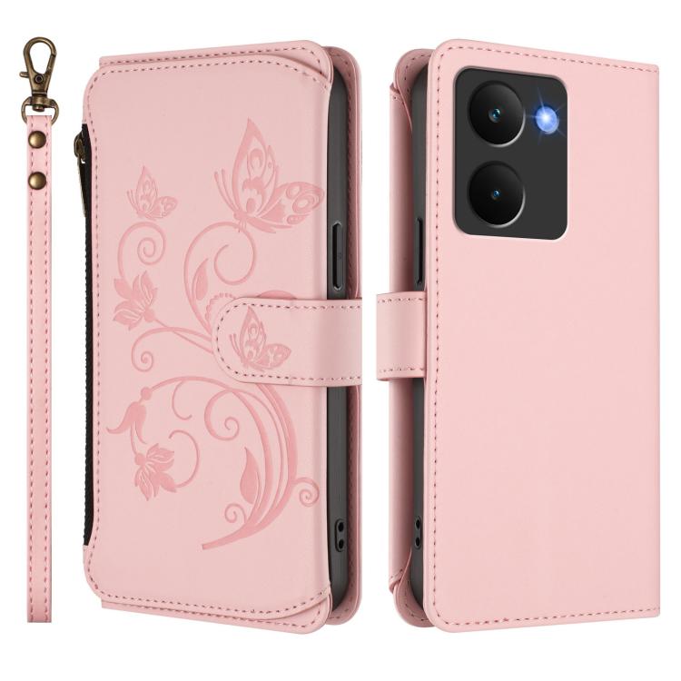 For Realme P3 Ultra 5G Global Butterfly Love Flower Multi-card Zipper Wallet Leather Phone Case