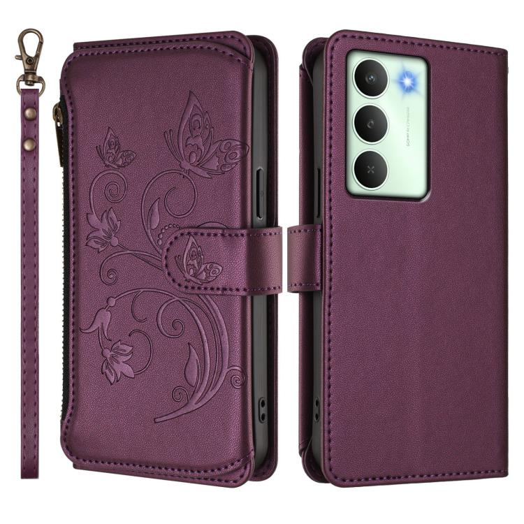 For Realme V70 5G / 14x Global / C75 5G Butterfly Love Flower Multi-card Zipper Wallet Leather Phone Case