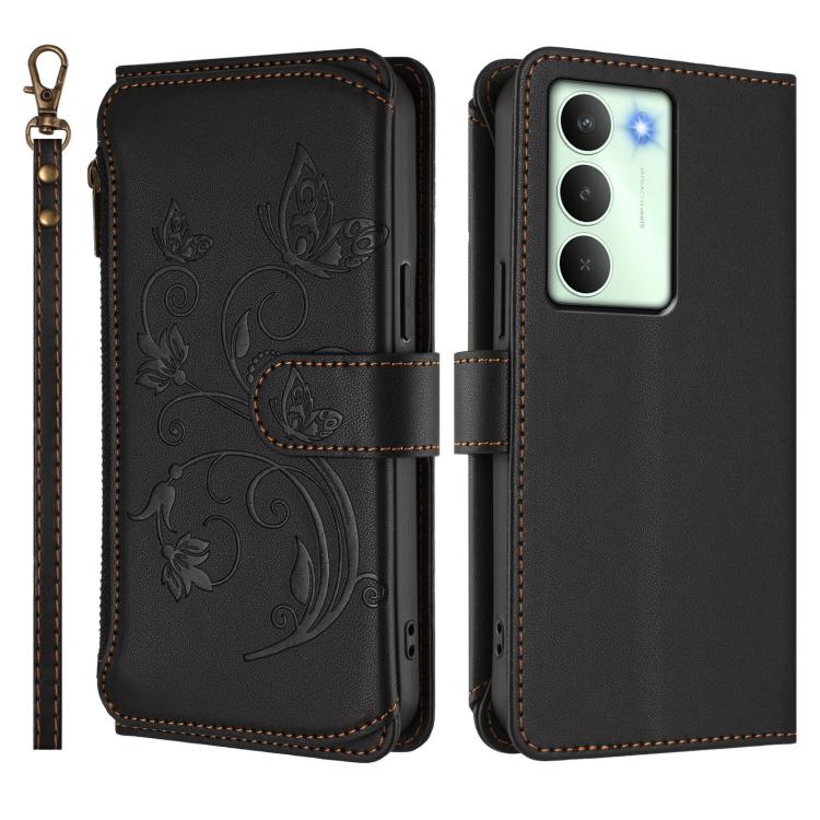 For Realme V70 5G / 14x Global / C75 5G Butterfly Love Flower Multi-card Zipper Wallet Leather Phone Case