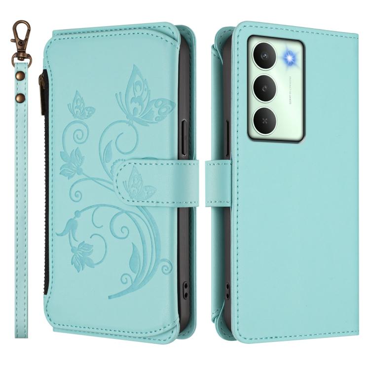 For Realme V70 5G / 14x Global / C75 5G Butterfly Love Flower Multi-card Zipper Wallet Leather Phone Case