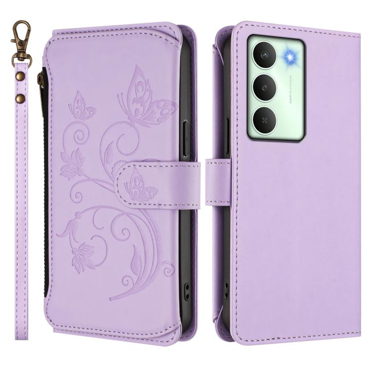 For Realme V70 5G / 14x Global / C75 5G Butterfly Love Flower Multi-card Zipper Wallet Leather Phone Case