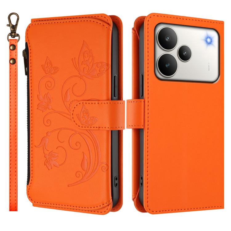 For Realme P4 5G Butterfly Love Flower Multi-card Zipper Wallet Leather Phone Case
