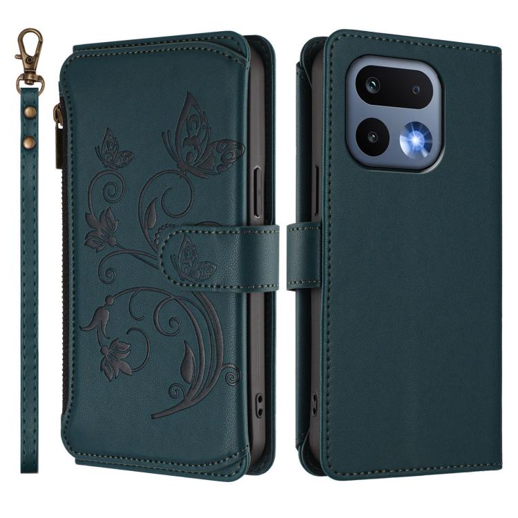 For Realme 16 Pro 5G Global Butterfly Love Flower Multi-card Zipper Wallet Leather Phone Case