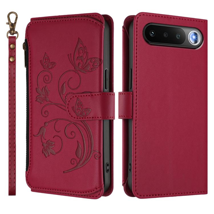 For Realme 16 5G Global Butterfly Love Flower Multi-card Zipper Wallet Leather Phone Case