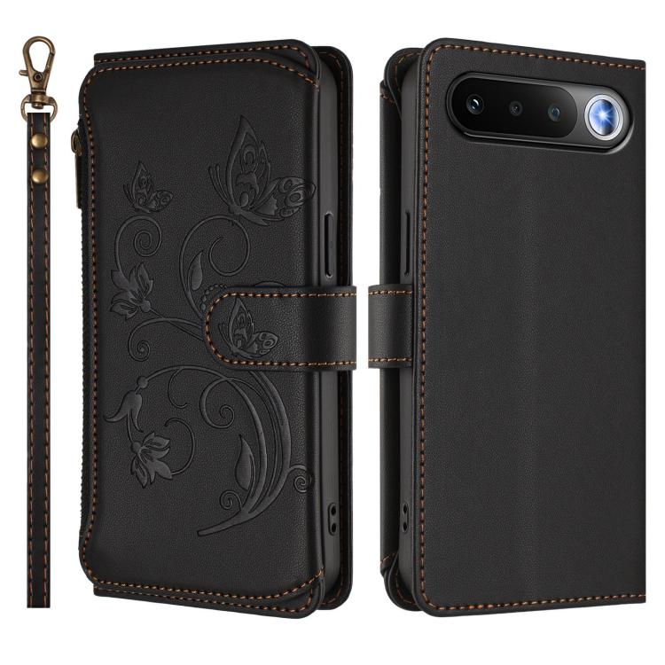 For Realme 16 5G Global Butterfly Love Flower Multi-card Zipper Wallet Leather Phone Case