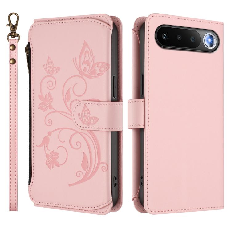 For Realme 16 5G Global Butterfly Love Flower Multi-card Zipper Wallet Leather Phone Case