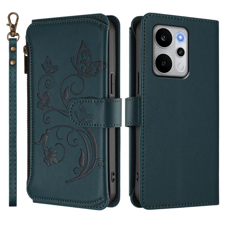 For Realme P4 Power 4G Butterfly Love Flower Multi-card Zipper Wallet Leather Phone Case