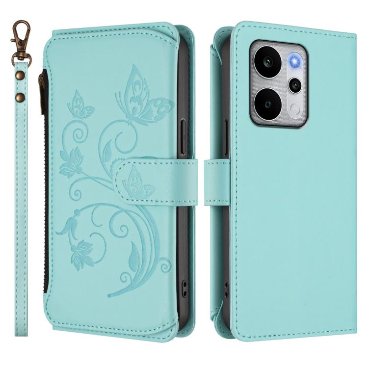 For Realme P4 Power 4G Butterfly Love Flower Multi-card Zipper Wallet Leather Phone Case